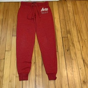 Red Aeropostale Joggers Size XS Aero Logo